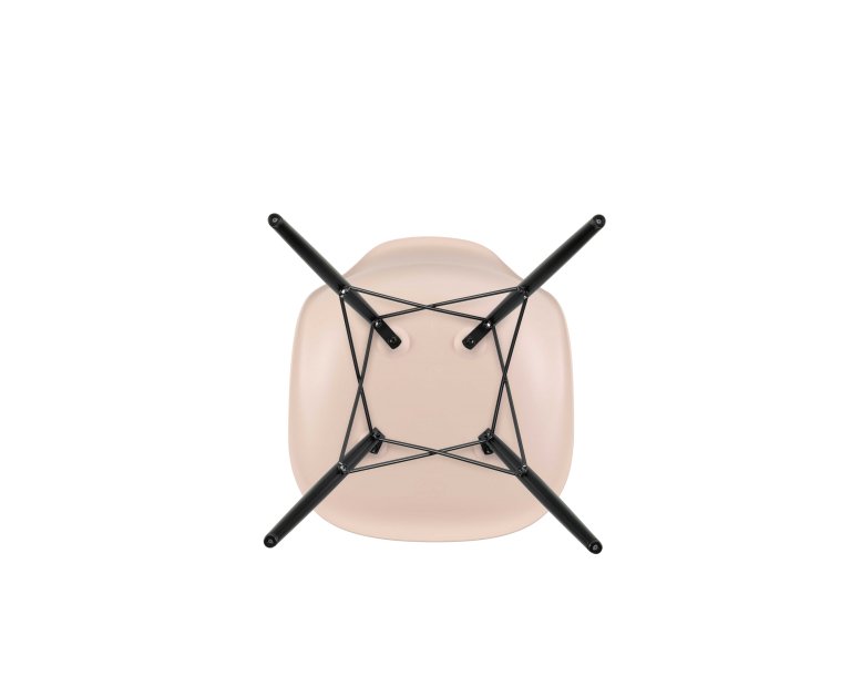 Vitra Eames DSW stoel zwart esdoorn onderstel, Deep Black