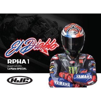 Casque Hjc RPHA 1 - QUARTARARO LE MANS SPECIAL - Blanc / Rouge