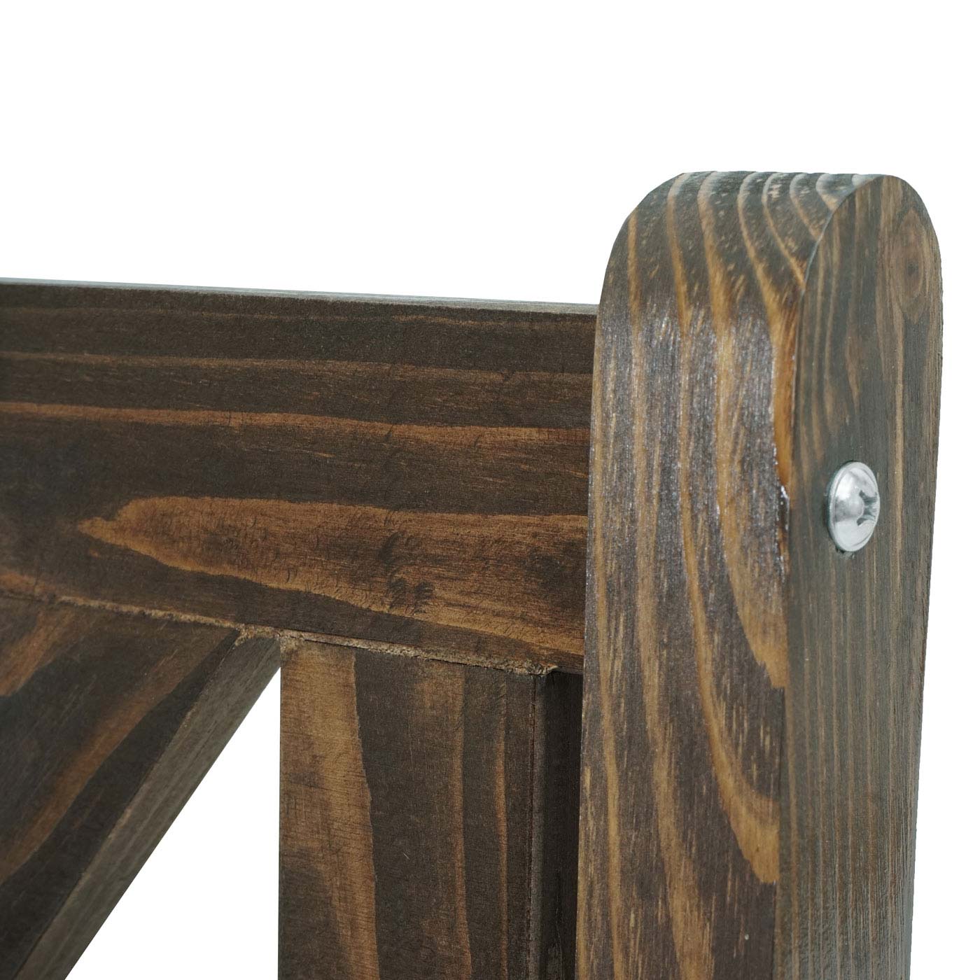 Gartenbank Mazara, Sitzbank Parkbank Holzbank, 3-Sitzer Gastro-Qualität Massiv-Holz 160cm ~ dunkelbraun