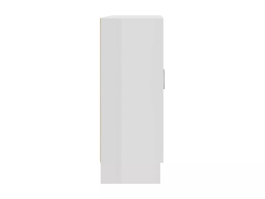 Armoire à vitrine Blanc brillant 82,5x30,5x80cm Bois ingénierie