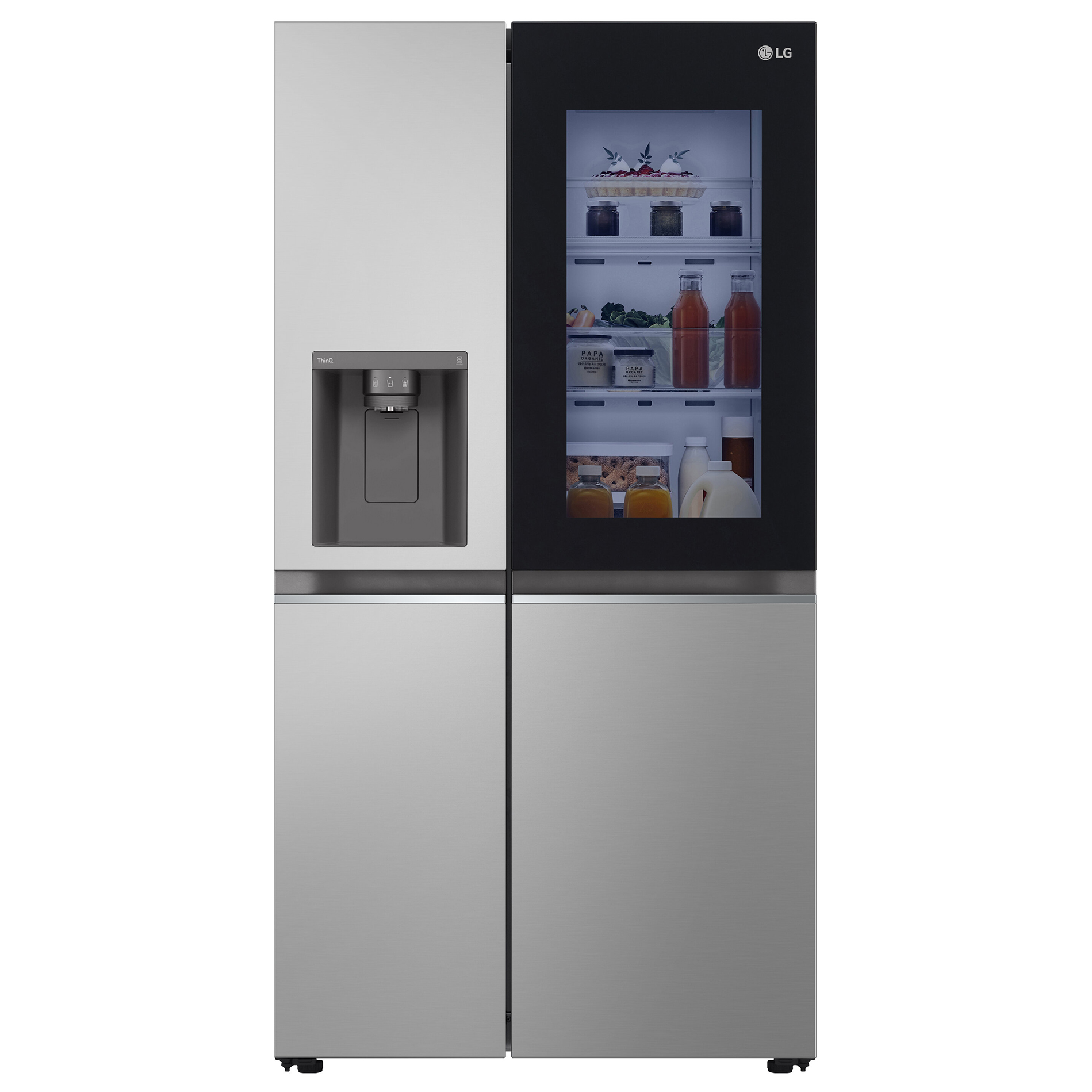 LG Multi-Door-Kühl-/Gefrierkombination GSGV81PYLL - mit InstaView® - Prime Silver - E
