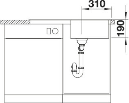 Blanco SONA 5 S spoelbak 860 x 500 mm zacht wit 527151