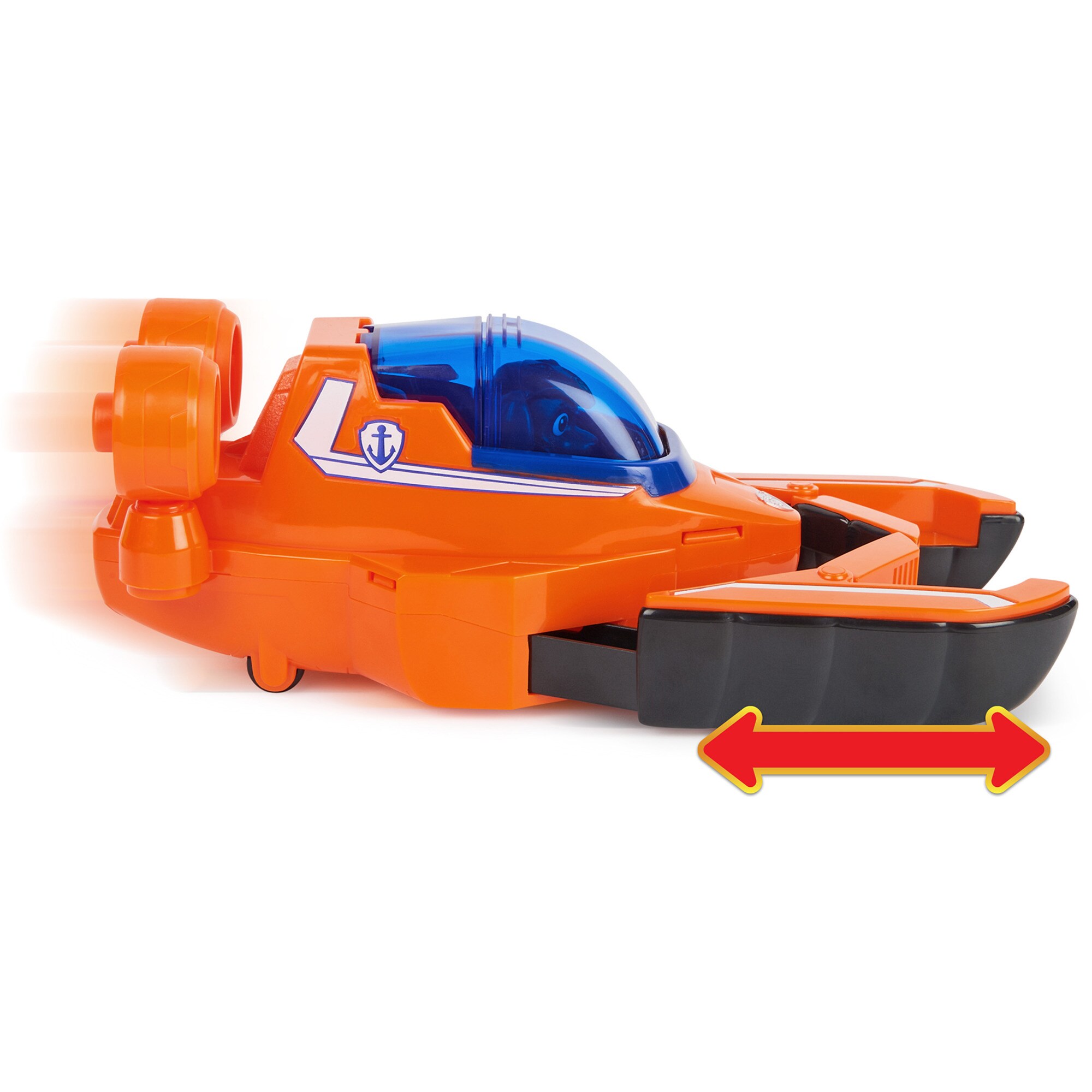 Spin Master Spielfahrzeug Paw Patrol Aqua Pups - Basis Fahrzeug im Hummer-Design mit Zuma-Welpenfigur