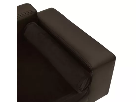 Canapé pour chien Marron 81x43x31 cm Peluche et similicuir