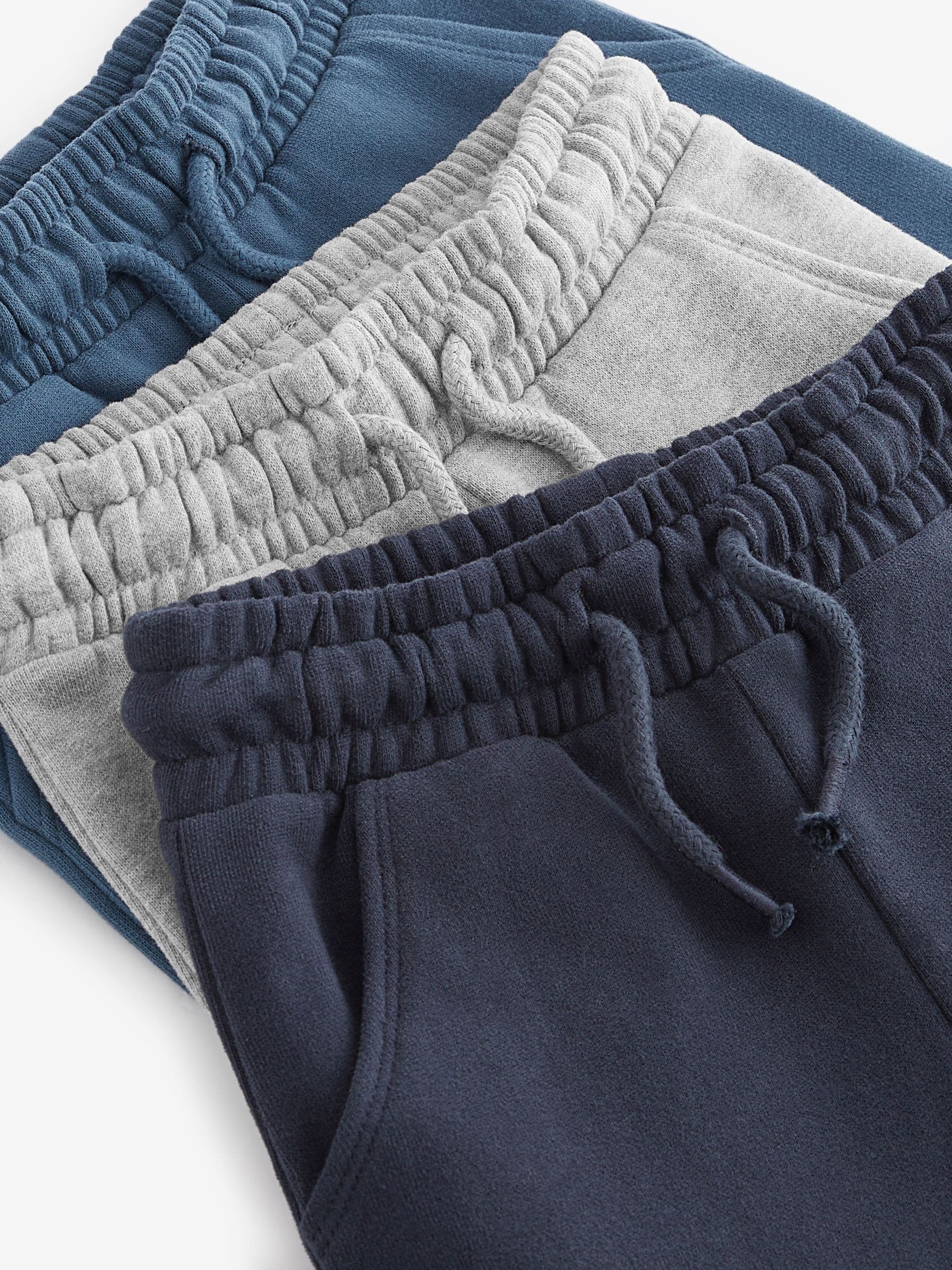 Blauw/antracietgrijs/zwart - Verpakking van 3 zachte joggingbroeken (3 mnd-7 jr)