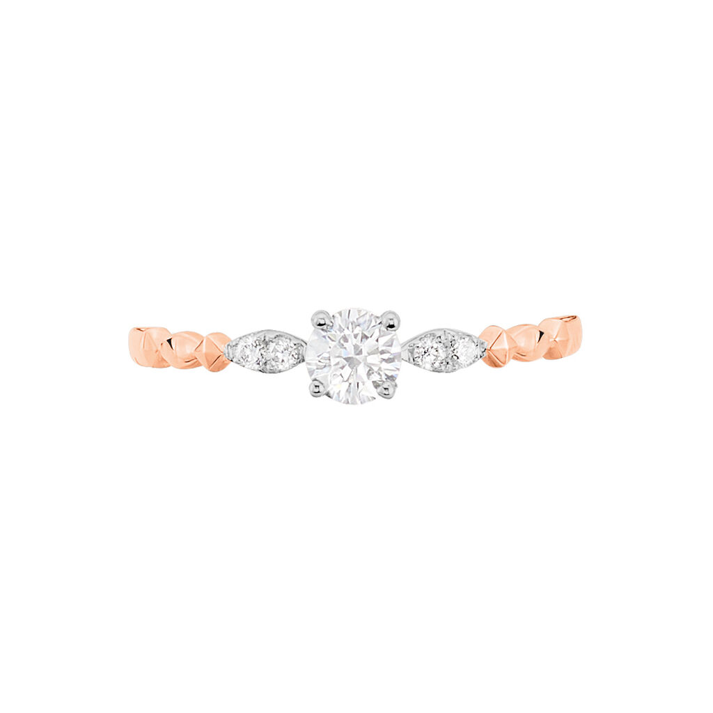 Bague Norhen Or Rose Oxyde De Zirconium