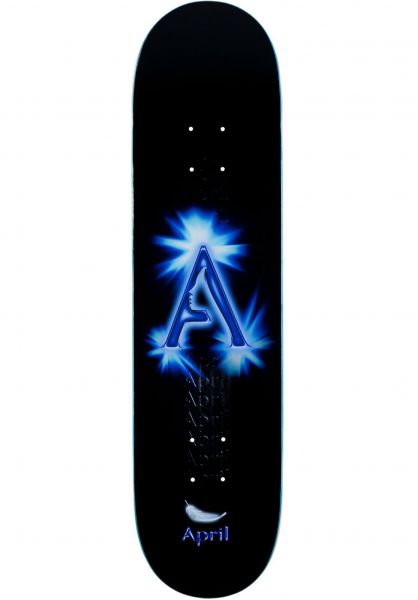 April Skateboards A Logo Deck Black Red