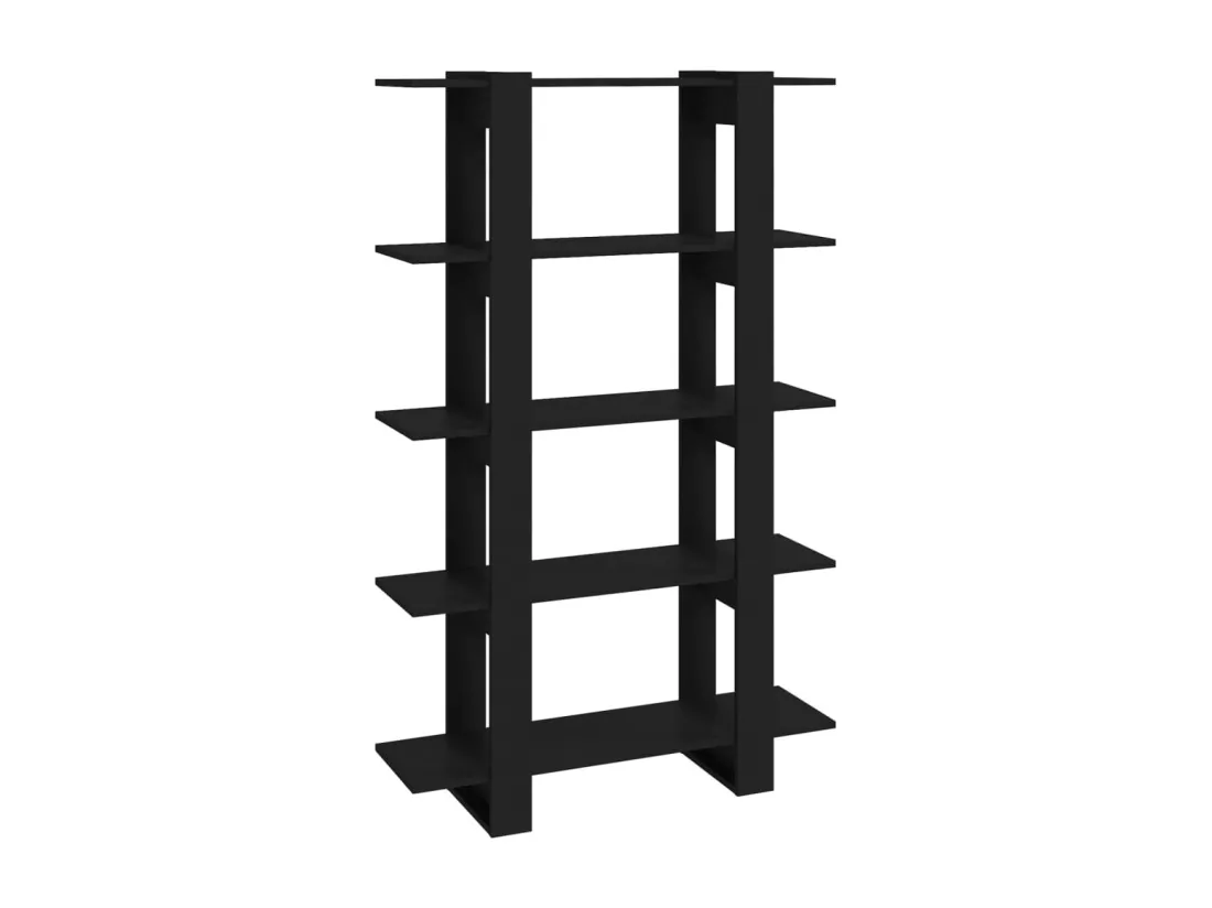 Bibliothèque/Cloison de séparation Noir 100x30x160 cm