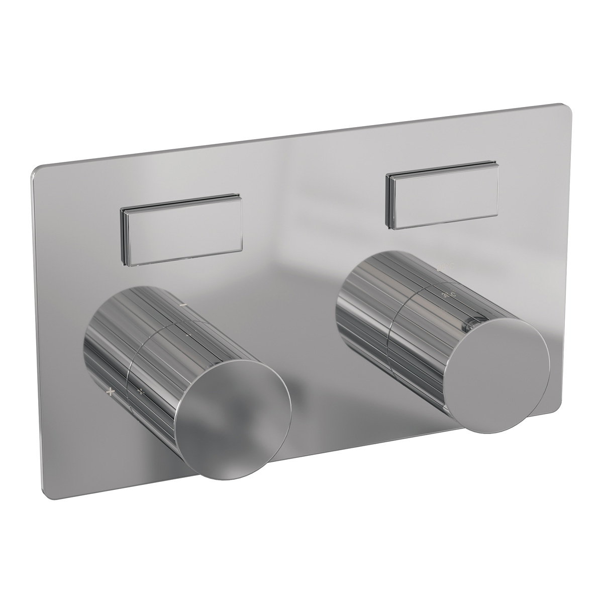 Brauer Stripe inbouw badkraan met drukknoppen en 3 standen handdouche chroom