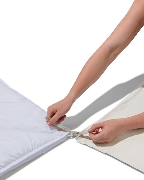 housse de couette enfant 140x200 flanelle pois blanc