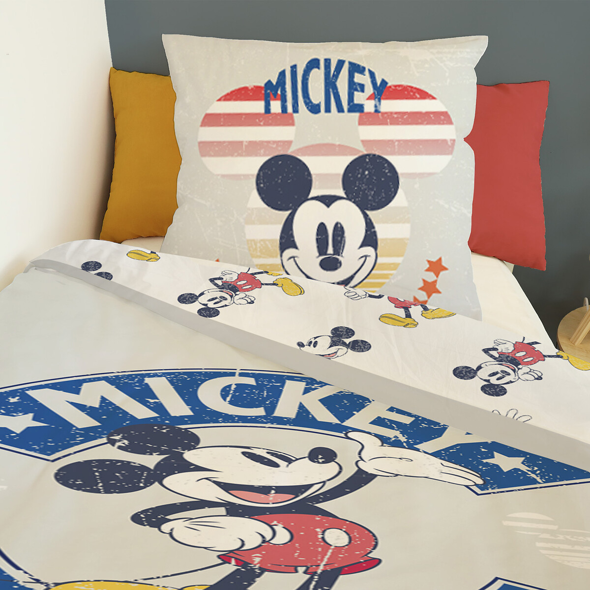 MICKEY<br>Conjunto de cama em katoen, Mickey Vintage