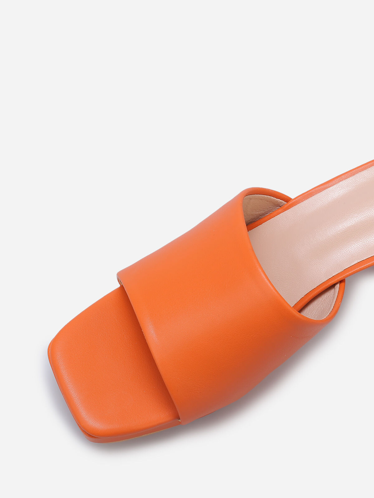 Mules plateforme à talon grandes tailles- orange