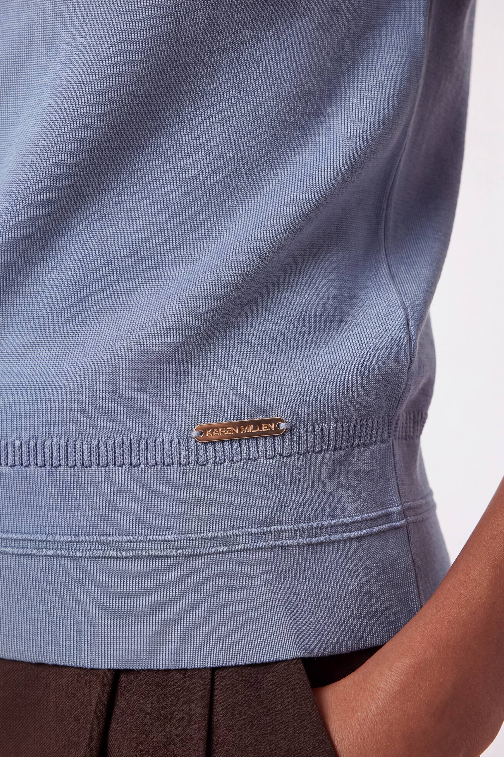 KarenMillen Débardeur Tricoté À Col Montant Drapé Soyeux