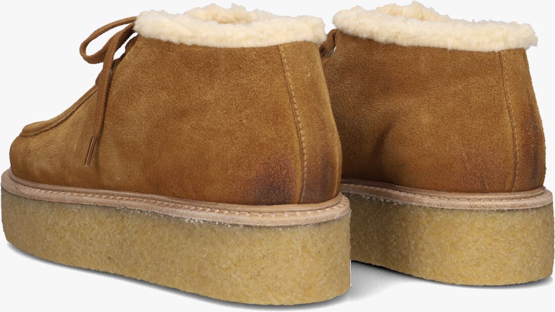 camel posa veterschoenen chukka shearling
