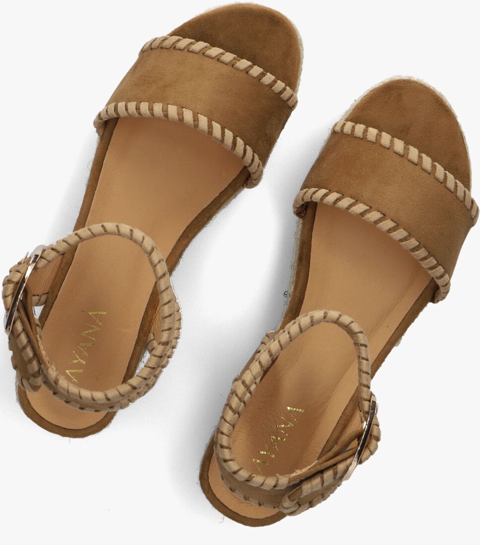 bruine ayana sandalen met hak 0047-58