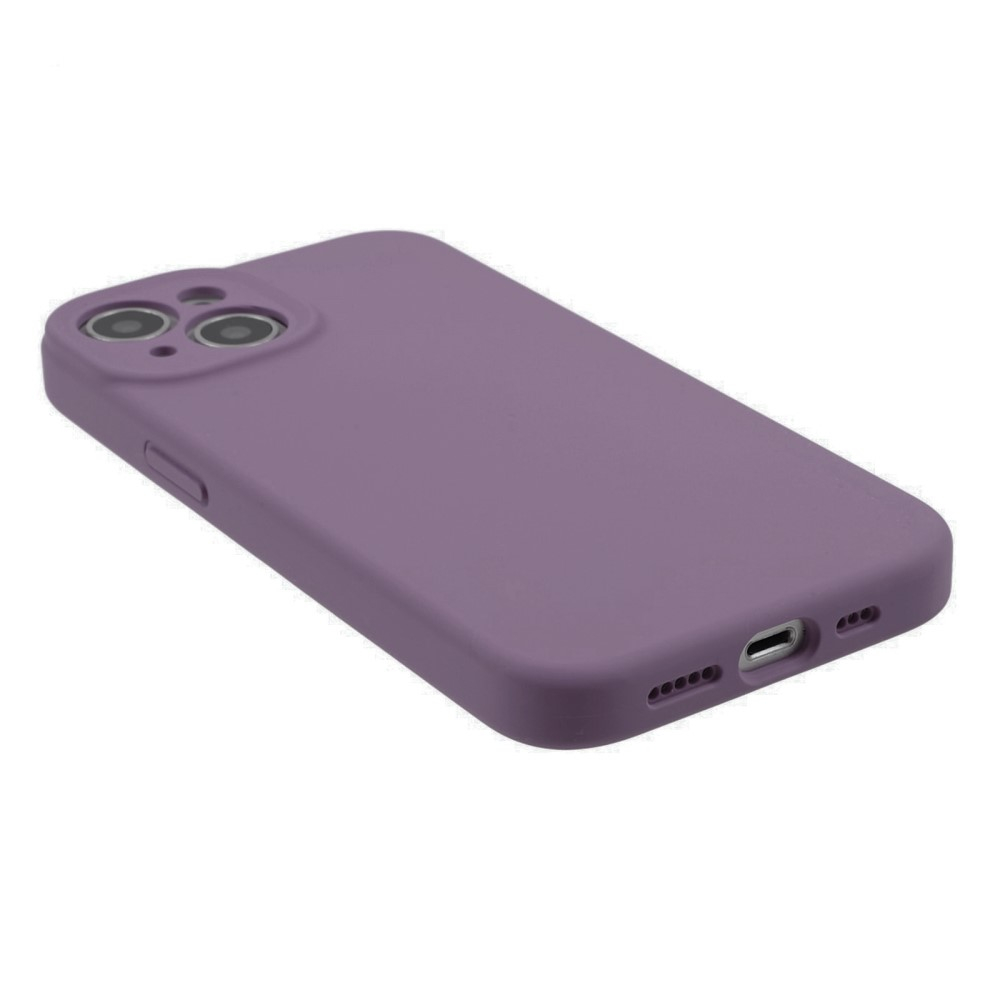 iPhone 15 Silikon Case Hülle mit Kameraschutz - Violett
