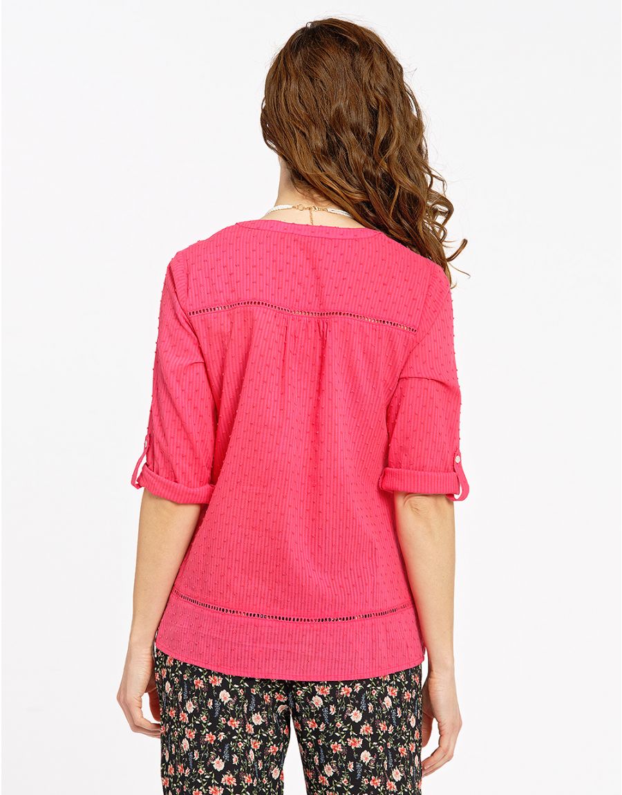 Blouse plumetis rouge