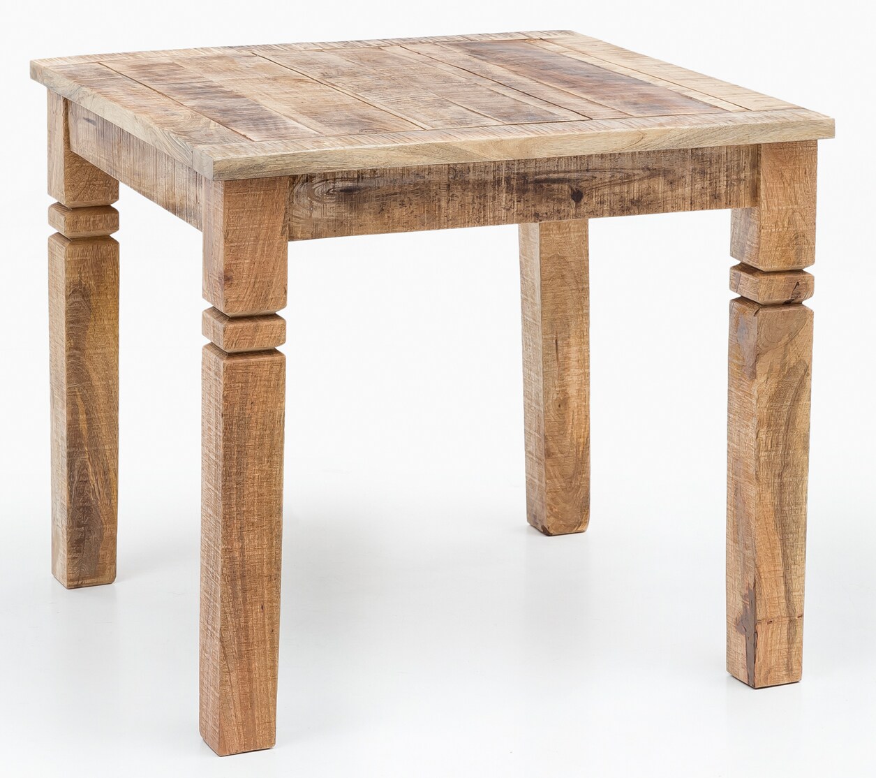 KADIMA DESIGN Esstisch DIANA: Landhaus-Stil, Massivholz, 80x80 cm, rustikal, stabil, pflegeleicht.