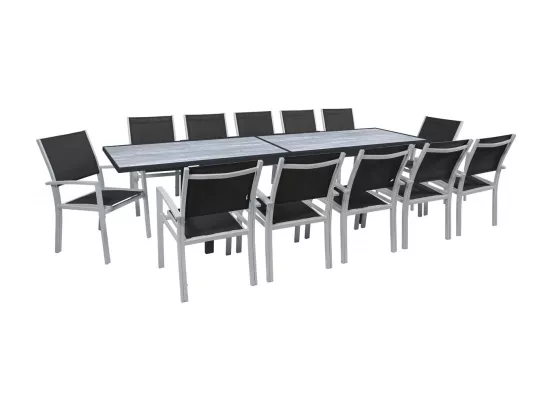 Salon de jardin repas extensible 