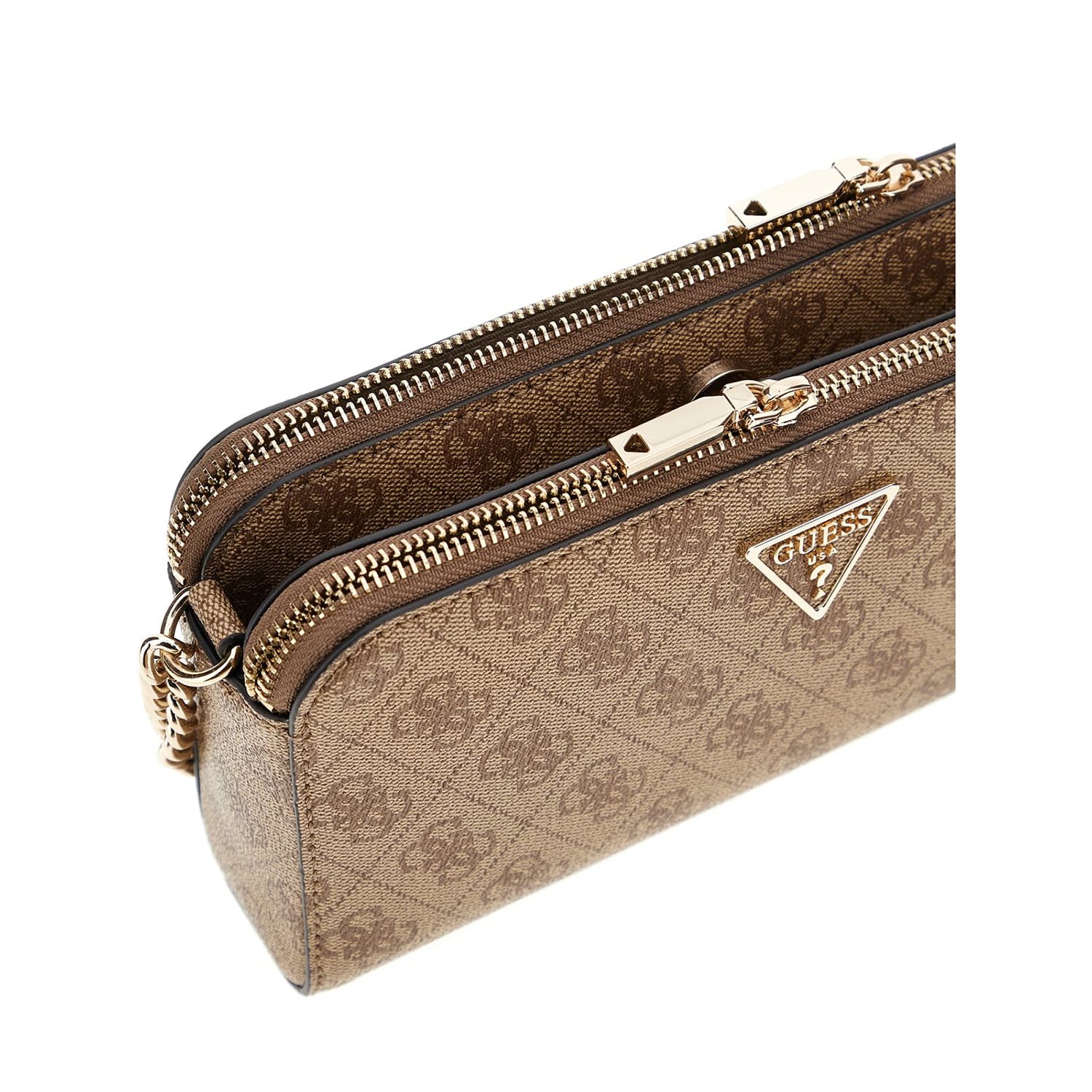 Guess Eco Erica Status Crossbody latte logo