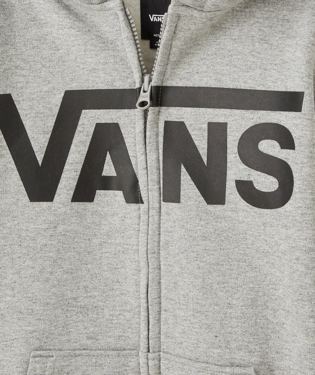 VANSSWEAT ZIPPÉ GARÇON GRIS CLASSIC AVEC LOGO