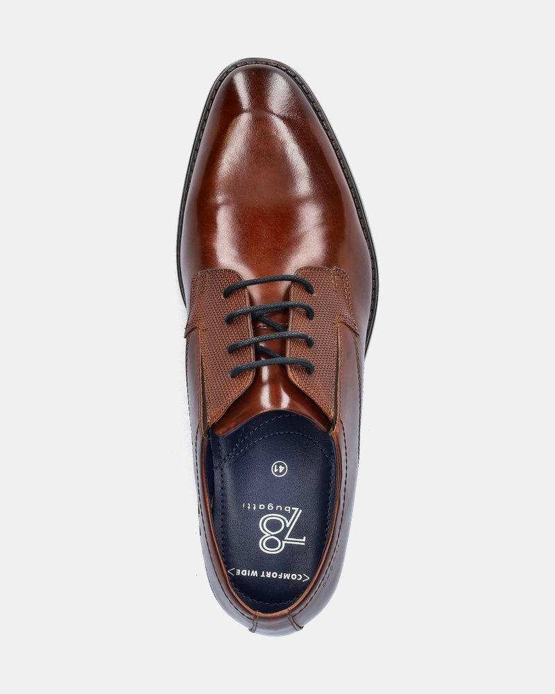 Bugatti Lage nette schoenen  - cognac