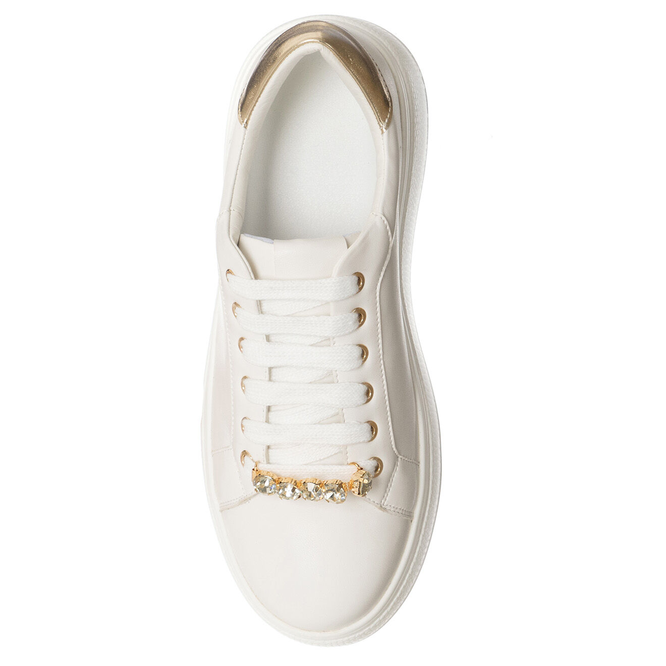 Loretta by Loretta Sneakers Noa écru/doré - Plateforme 5 cm
