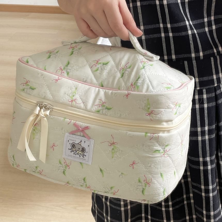 ZenlyHabit - Clutch / make-uptas / etui met olifantenapplicatie (verschillende ontwerpen)