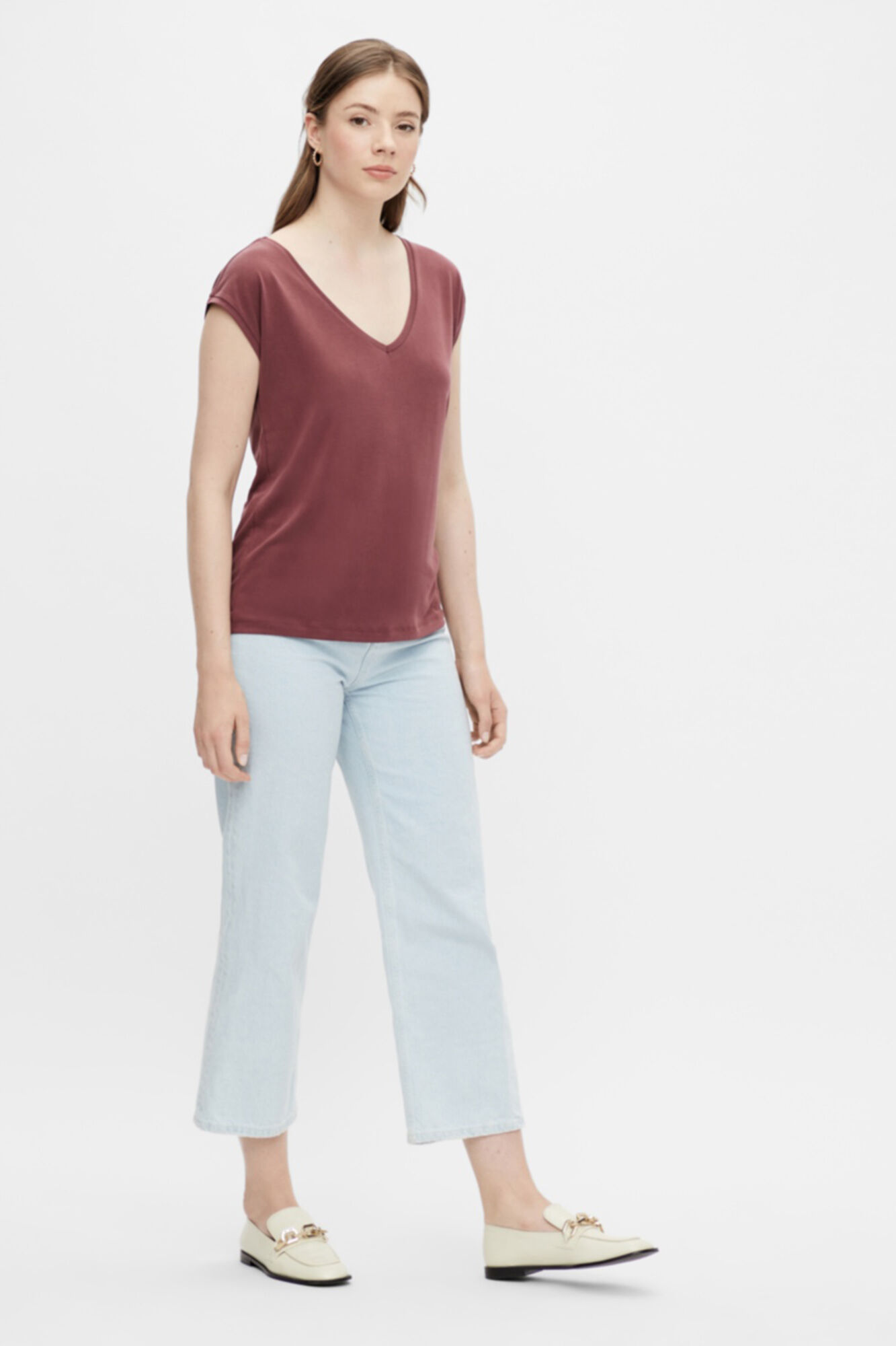 camiseta básica de tencel