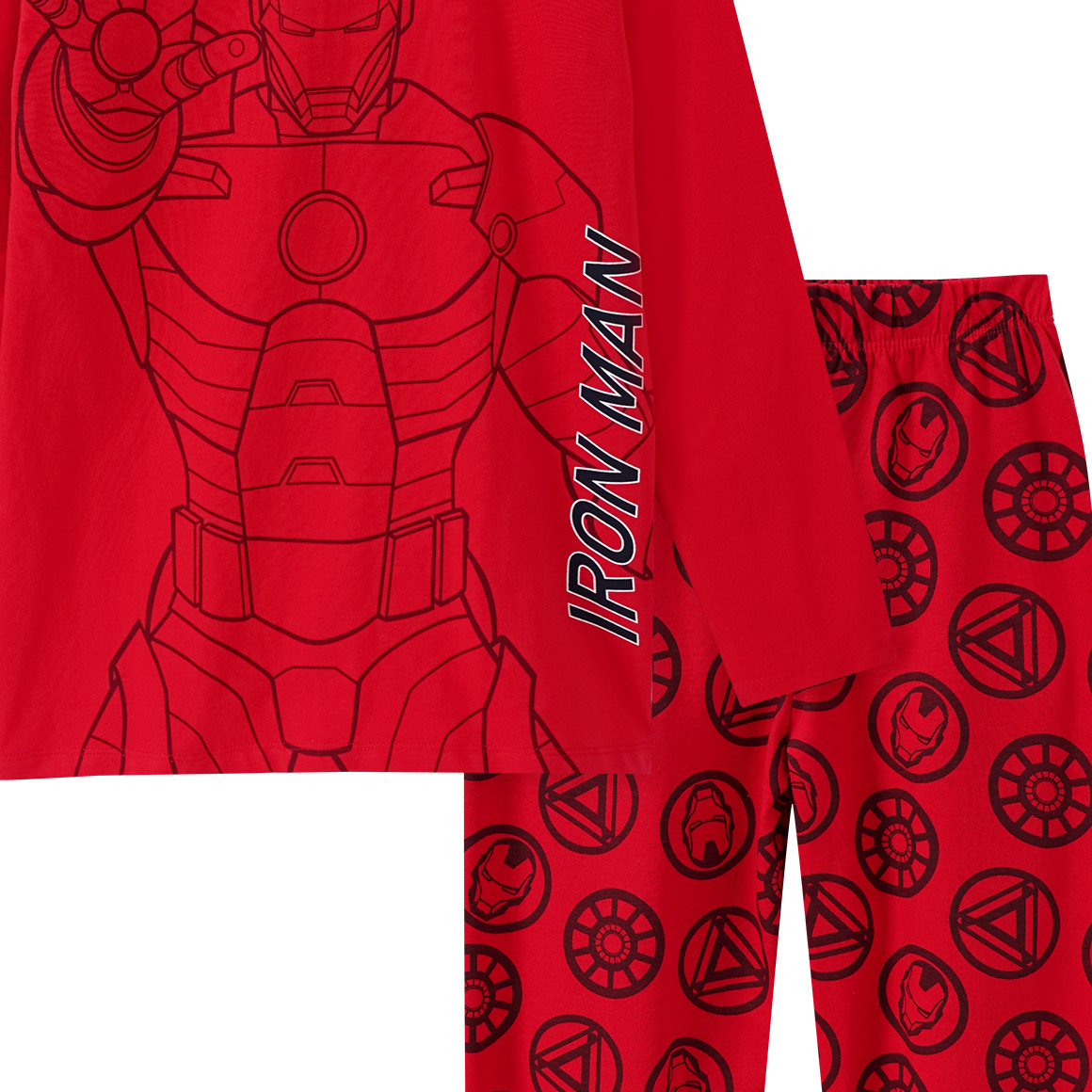 Topolino MARVEL Avengers Schlafanzug in langer Form rot