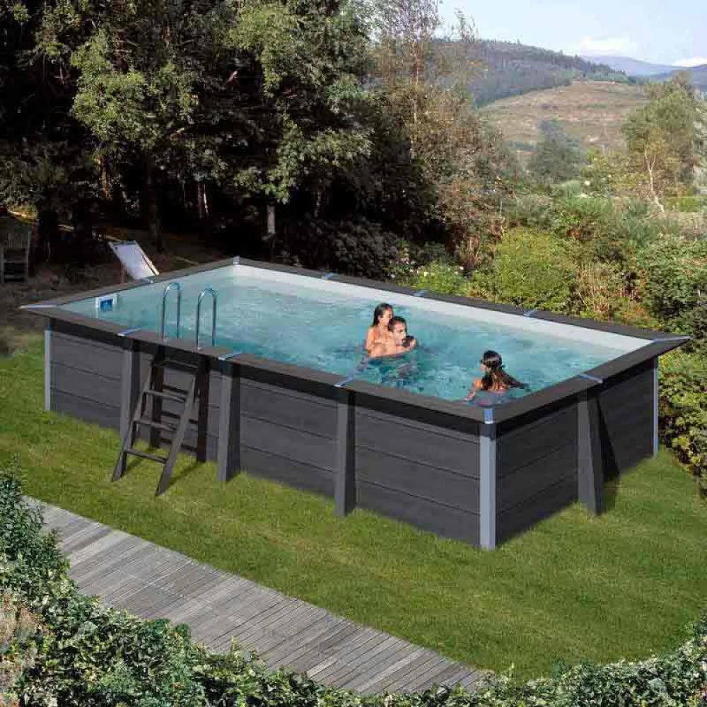 Gre pools Avantgarde 606x326x124 cm Aufstellpool aus Verbundwerkstoff