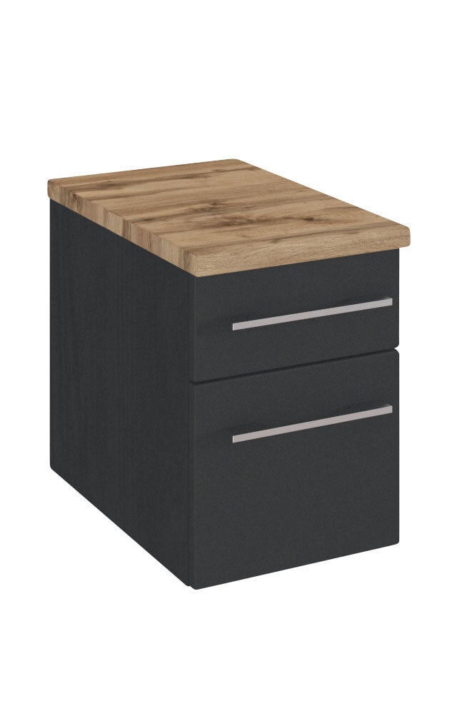 Unterschrank DAVOS 30 x 41 cm Graphit matt/ Wotan Eiche