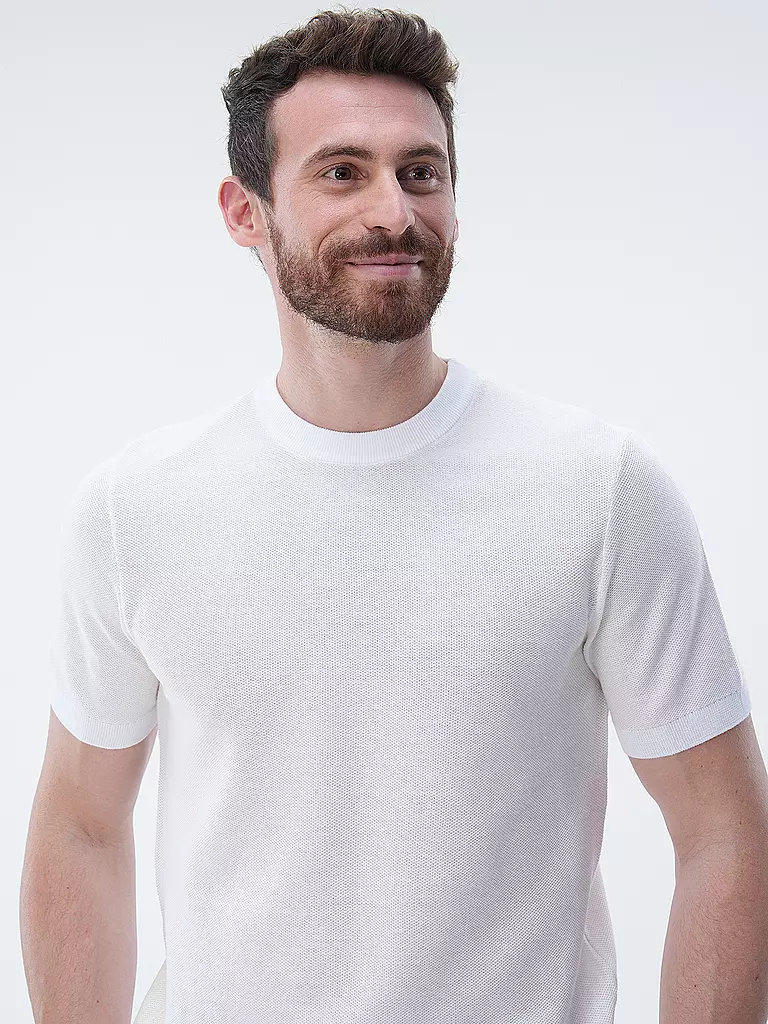 BOSS Strickshirt TANTINO weiss