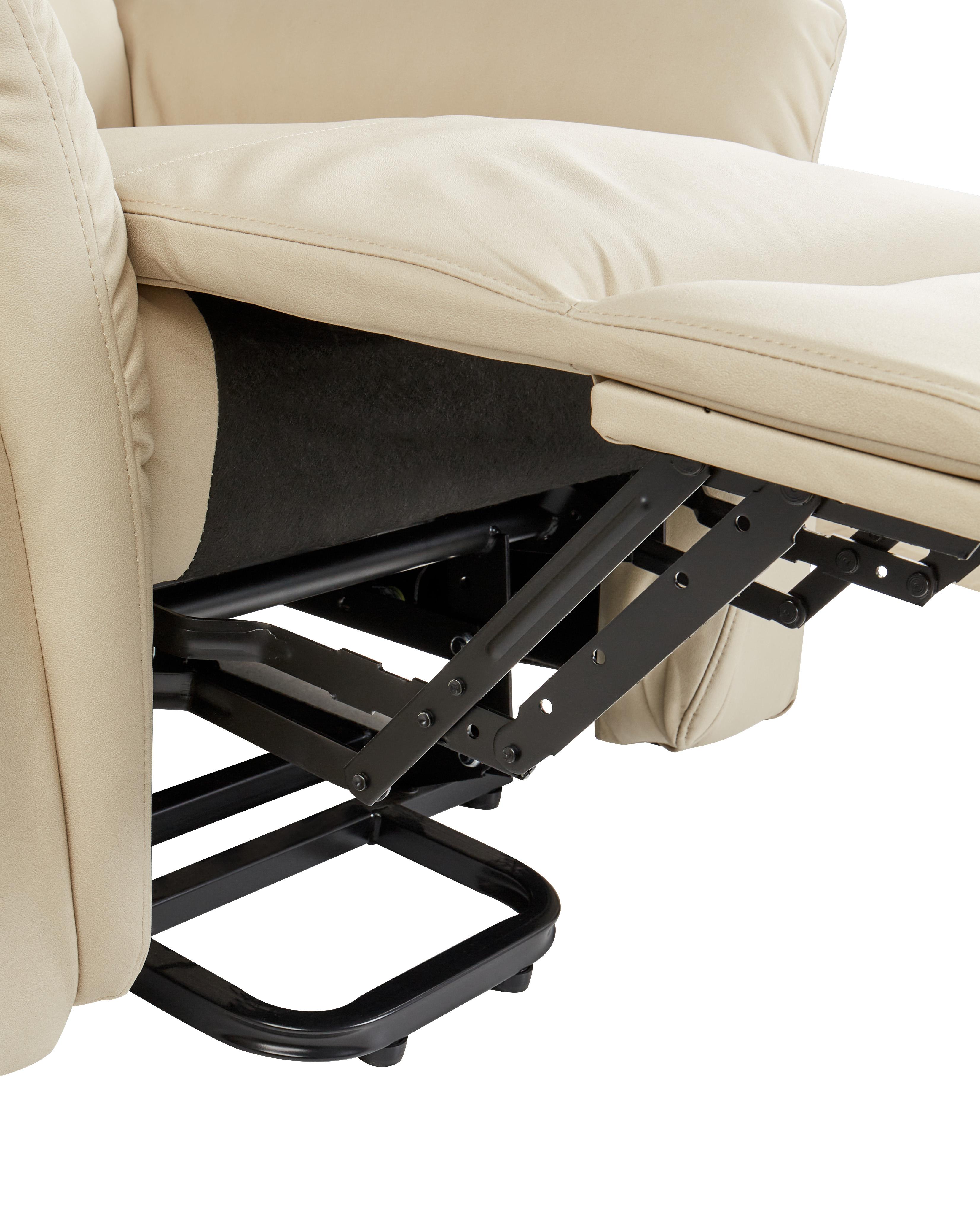Elektrische relaxfauteuil GLORIE massagefunctie Kunstleer Lichtbeige