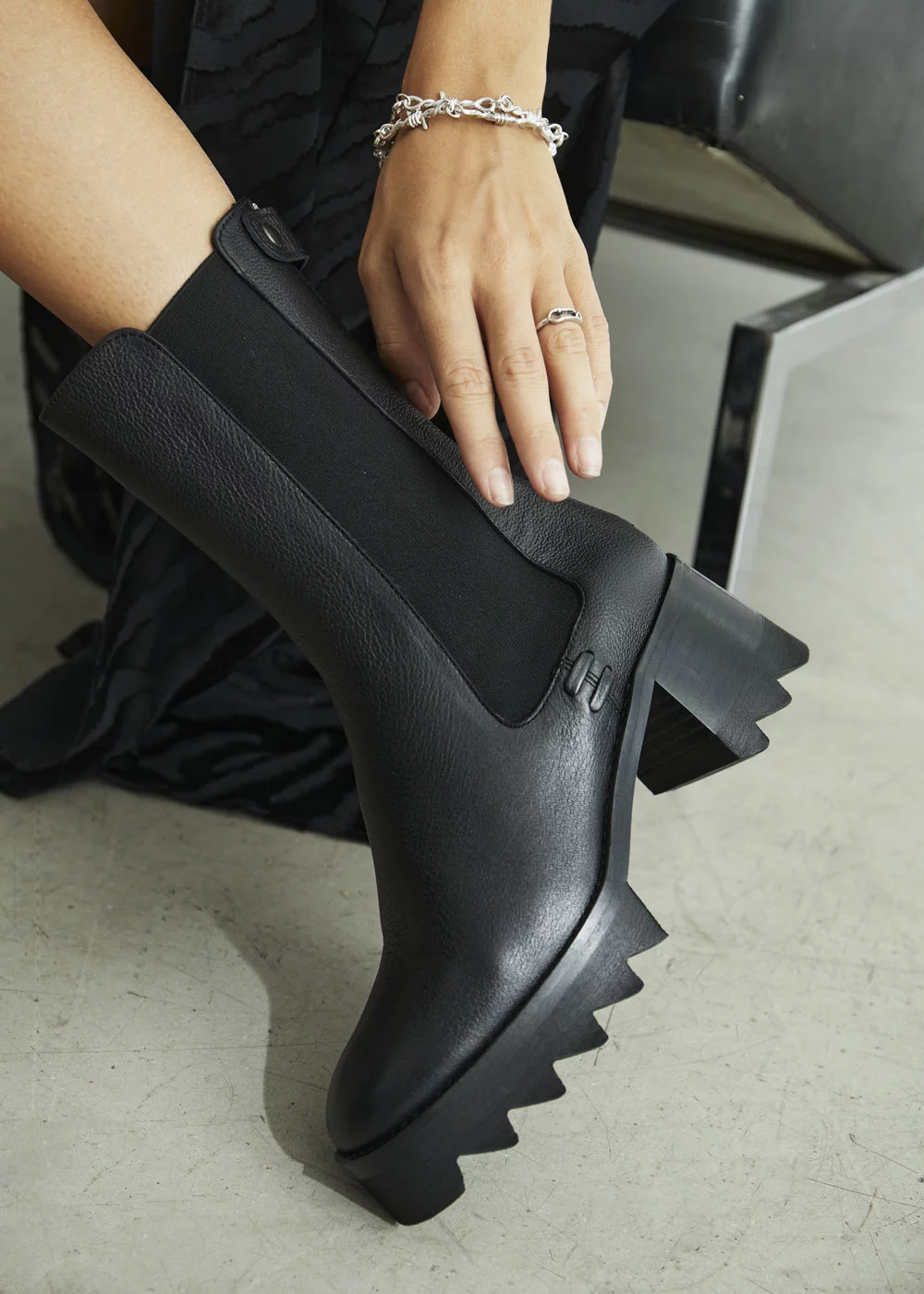 BOOTS PRISCILLE CUIR NOIR