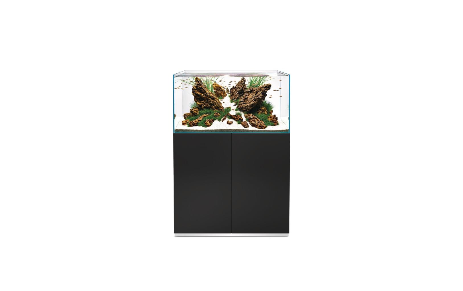 Aquarienkombination ScaperLine 90, Schwarz, 180 l<br>ScaperLine Aquarien aus Optiwhite-Glas mit Unterschrank