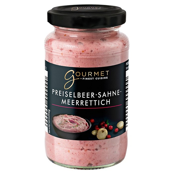 GOURMET FINEST CUISINE Sahne-Meerrettich 150 ml, Preiselbeer