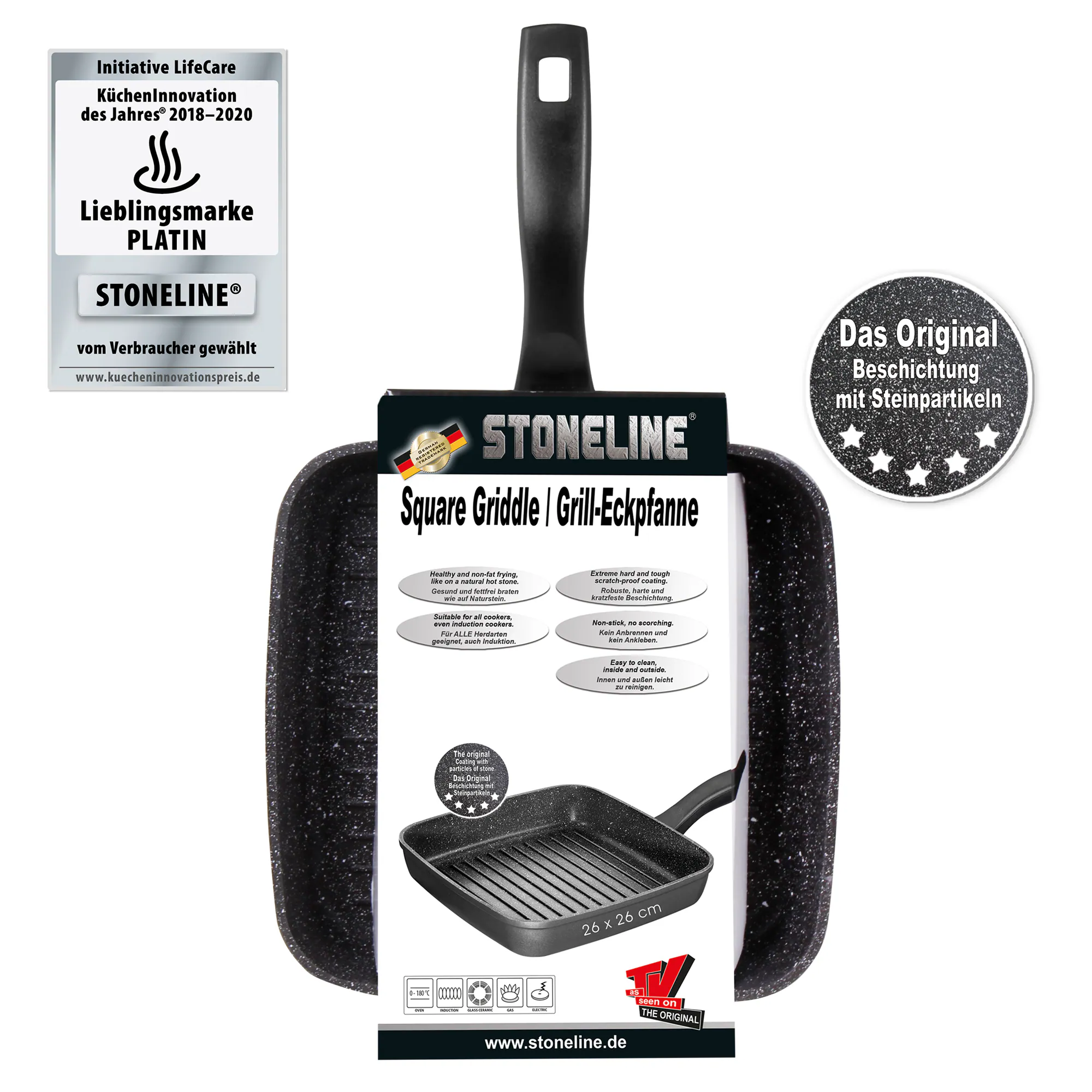 STONELINE® Grillpfanne 26 x 26 cm