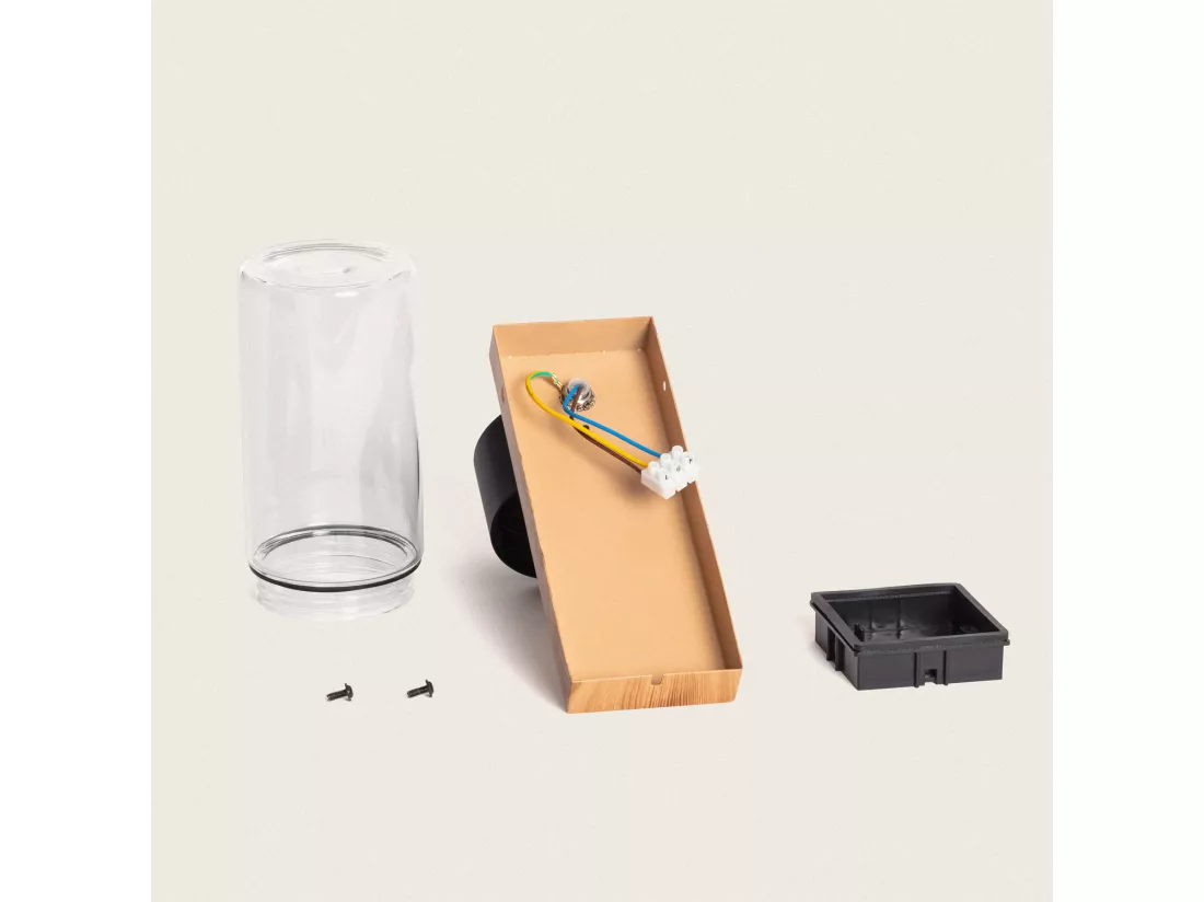 Applique Murale Extérieure Acier Inoxydable et Verre Isoba Noir