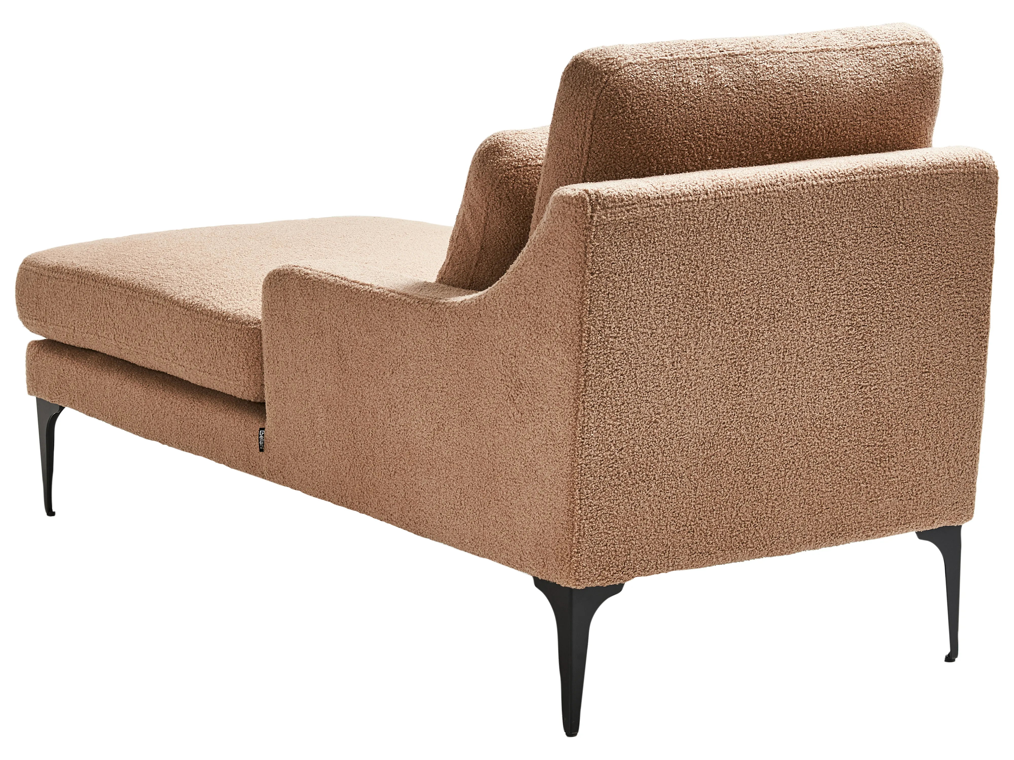 Rechtszijdige chaise longue EWRON Bouclé Zandbeige