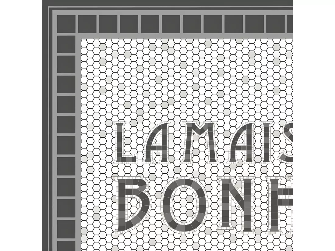 Tapis Vinyle Médium bis l 50xL200cm - Tesselle - Vinyle