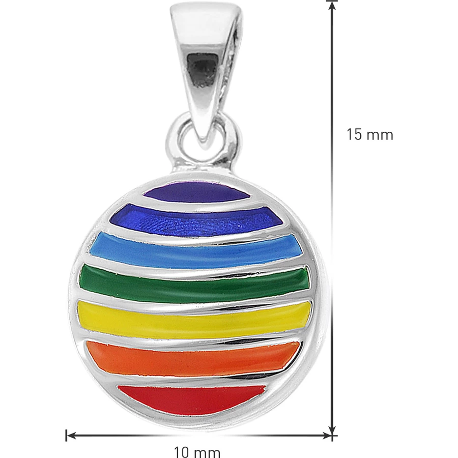 trendor Kinder-Halskette Silber 925 Collier mit rundem Anhänger silver