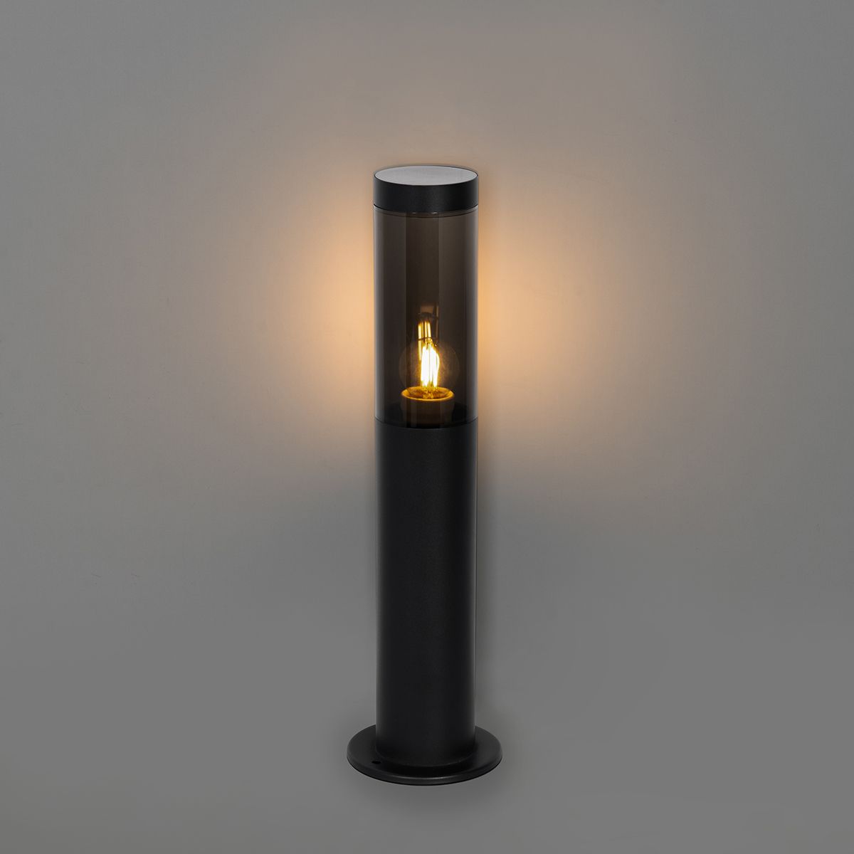 Moderne buitenlamp paal zwart 45 cm IP44 - Rox