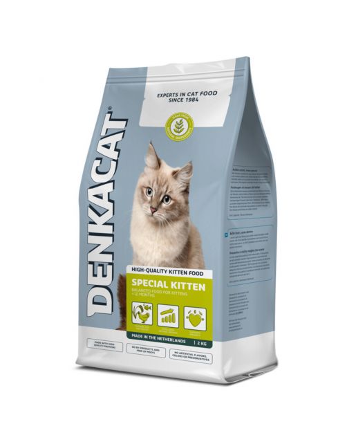 Denkacat Special Kitten - Kattenvoer - Kip Rund Zalm 1.25 kg