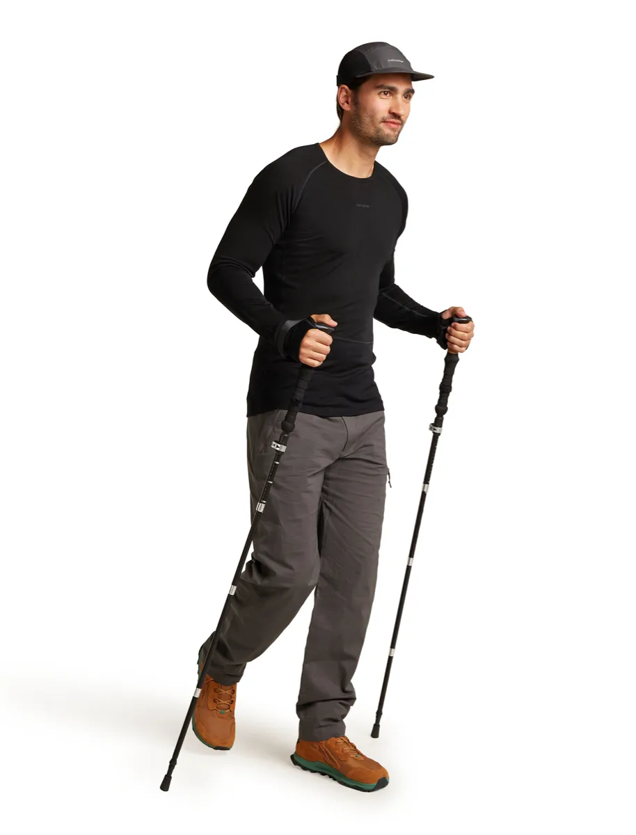 Icebreaker M Mer 200 Zoneknit Ls Crewe Black