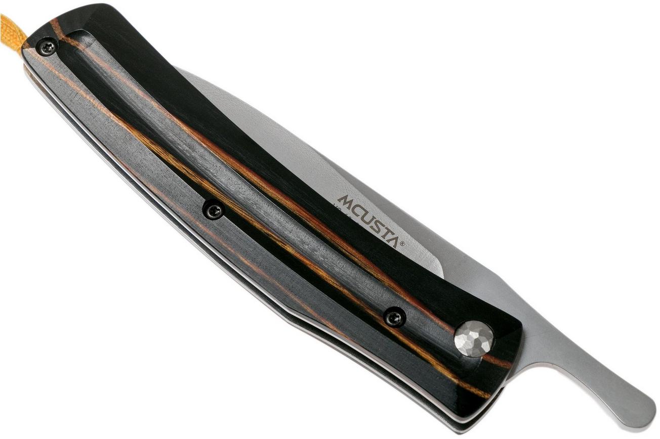 Mcusta MC-192C Friction Folder, Black-Yellow Wood, herenmes