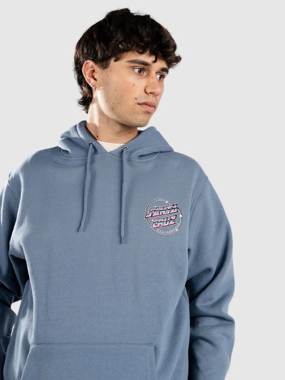 Santa Cruz Chrome Space Dot Hoodie dusty blue