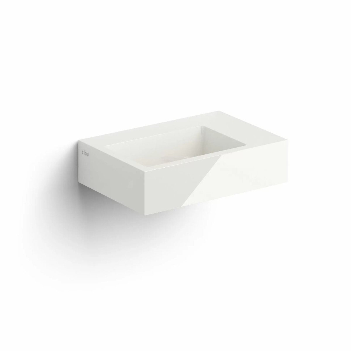 Clou Flush 2 fontein 36cm mineraalmarmer wit glans