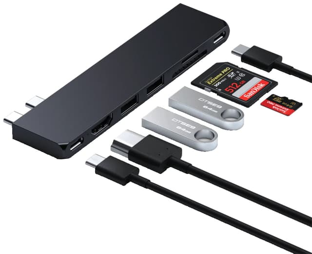 Satechi USB-C Pro Slim USB-hub (midnat)