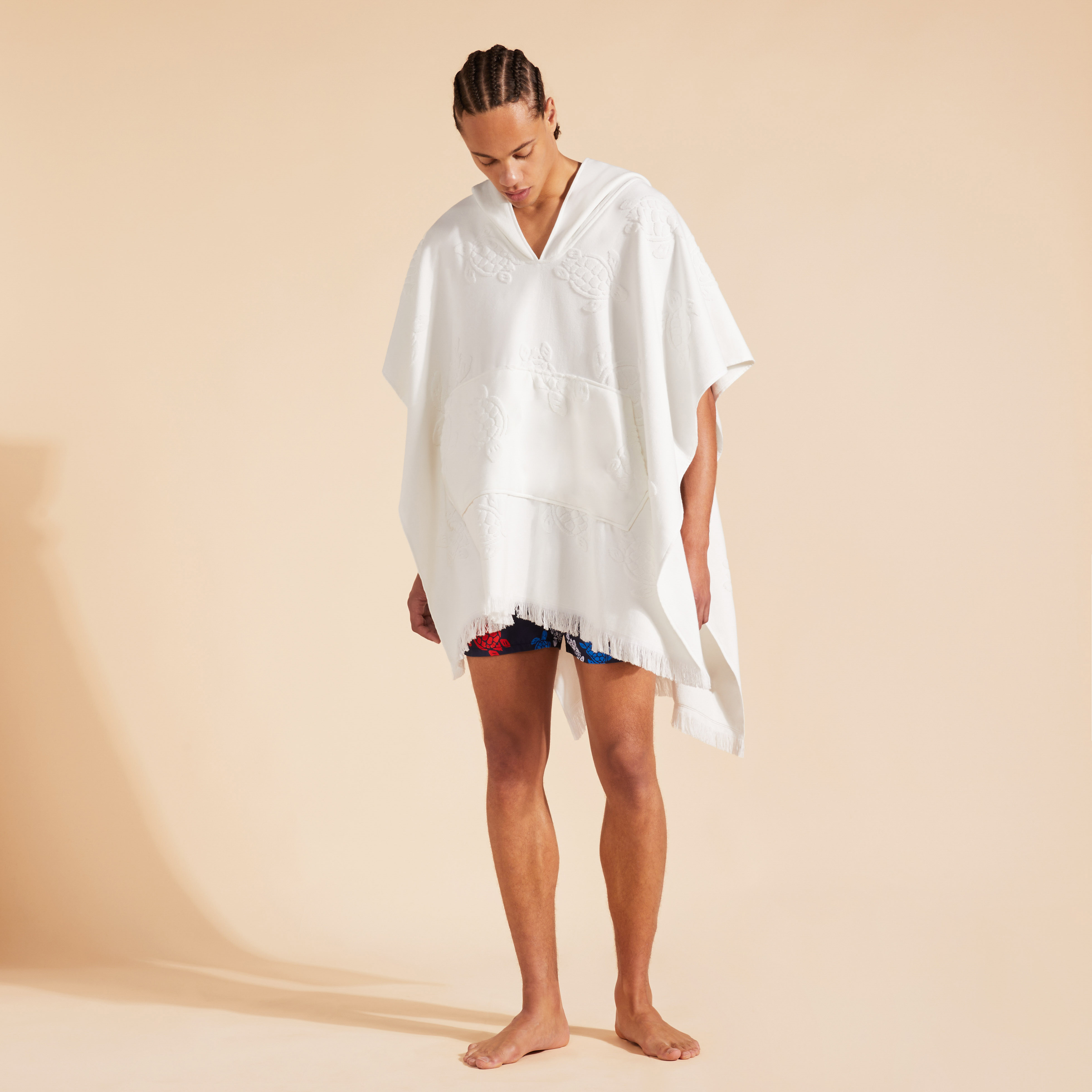Poncho en coton organique Ronde des Tortues